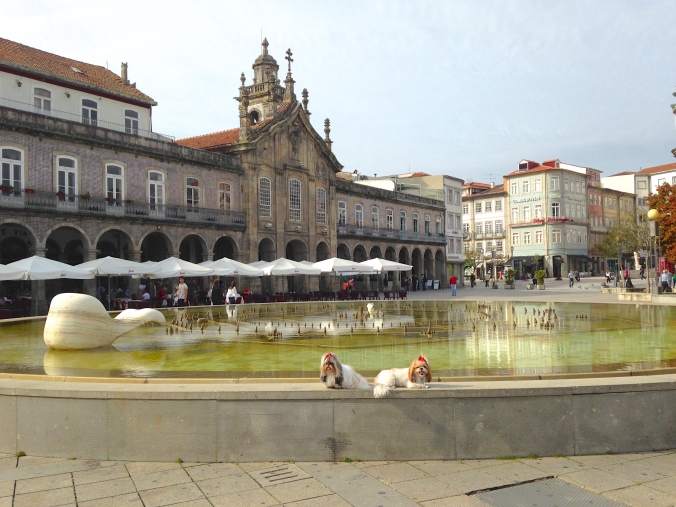 Mallu e Marie na nova cidade: Braga, Portugal. 